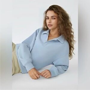 TNA AIRY FLEECE BOYFRIEND POLO